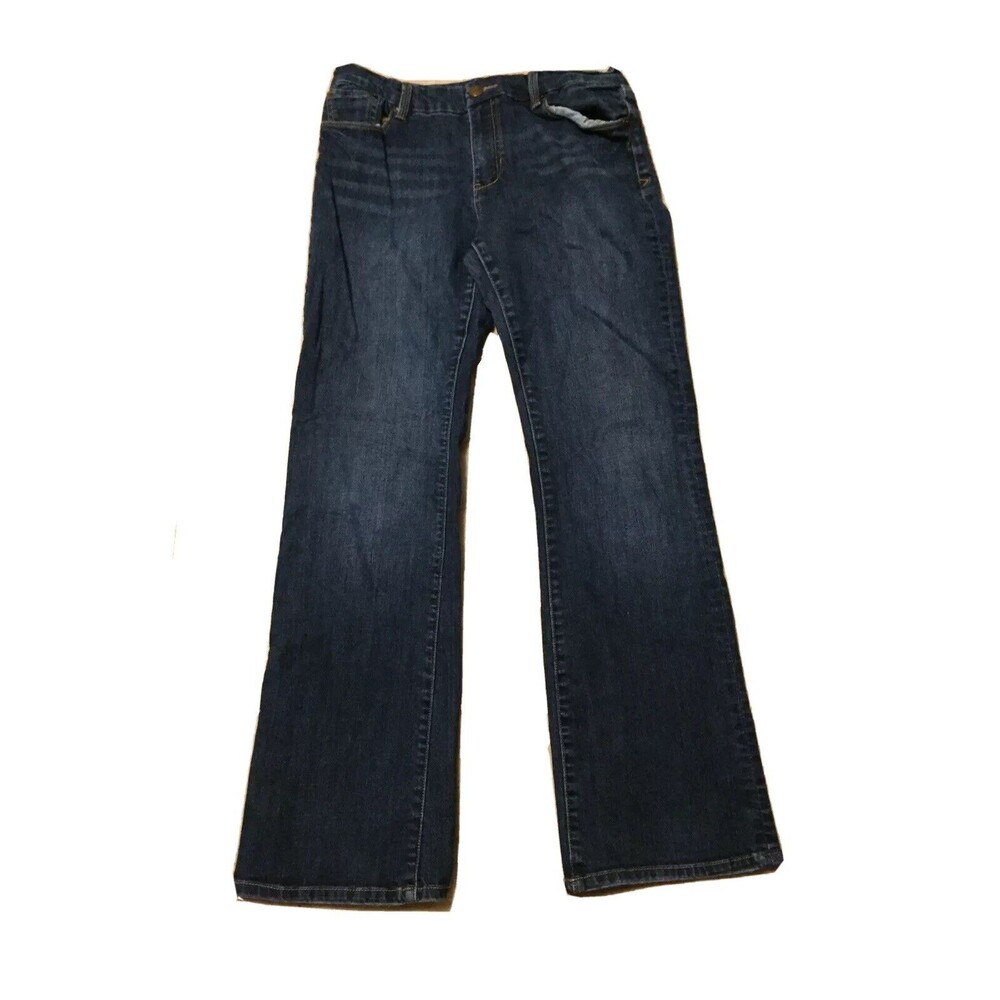 Seven7 Women Jean Bootcut Embroidered Pockets Medium Wash Stretch Sz 10 J60